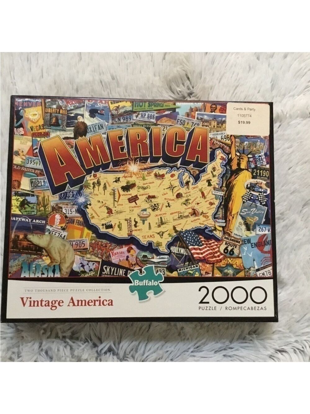 BUFFALO Games Vintage America 2000 piece puzzle New never opened